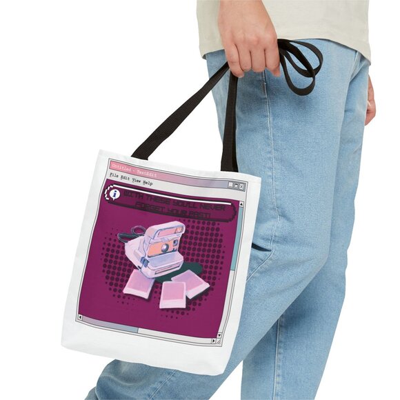 Don't Forget Your Past Y2K Tote Bag - Picture 2 of 4